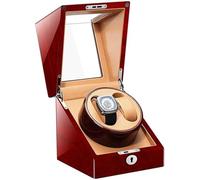 Watch Winder Box Watch Winder Display Box Silent Automatic Storage Box in Lacquered Wood with Lock and Large Display Window Gift Box,D
