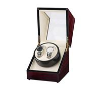 Watch Winder Case,Automatic Watch Winder,Watch Double Watch Winder, Extremely Silent Motor, Wood Shell Piano Paint Exterior，Fit Lady and Man Watches, Red Beautiful Home