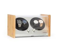 Watch Winder Display Box 4 Wrist Watches Automatic Rotation 3 Speed Glass