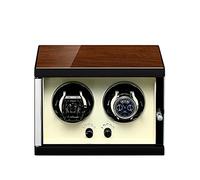Watch Winder for 2 Automatic Watches Extremely Silent Motor Metal Frame with 5 Rotation Mode Powered by Motor Carbon Fibre Exterior Piano Finishing Wood