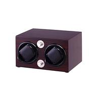 Watch Winder for 2 Automatic Watches Ultra-Silence 5 Rotation Modes Jewelry Display Box Ac Or Battery Powered