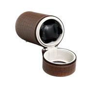 Watch Winder for Automatic Watches - Battery Operated Single Holder Travel Box - Silent Motor, Rotating Modes, Acrylic Window - Mechanical Winding Case for Men Women (Color : Brown)