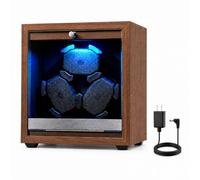 Watch Winder for Automatic Watches, Wooden 3 Watch Winder with LED Light, 4 Modes Automatic Watch Winder Box with Super Quiet Motor, Memory Foam Pillows, Adapter Included, Luxury Gift for Men & Women