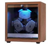 Watch Winder for Automatic Watches, Wooden 3 Watch Winder with LED Light, 4 Modes Automatic Watch Winder Box with Super Quiet Motor, Memory Foam Pillows, Adapter Included, Luxury Gift for Men & Women