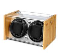 Watch Winder Smith Watch Winder Box for Automatic Watches Compatible with Spacious for Any Size,Craftsmanship Bamboo Wood Patent Housing Case, ACor Battery Powered Super Quiet Japanese Motor