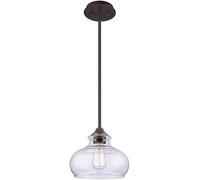 Watch winders for men and women Chic 1-Light Pendant Light, Clear Glass Oval Chandelier Hanging Light Fixture Adjustable Light Pole Suspension Lamp(Black)