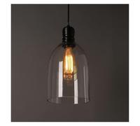 Watch winders for men and women Industrial Pendant Light Clear Glass Shade Drop Lamp, E27 Black Metal Hanging Chandelier,Chandeliers