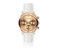 Watch with crocodile strap Marc Lauder Valencia Blanc 38 mm