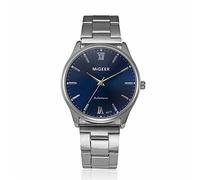 Watch with Second Hand Fashion Analog Stainless Quartz Crystal Wrist Steel Men's Watch en Timepieces Watch Men (B, One Size)