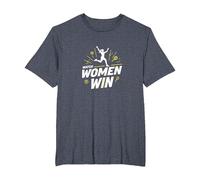 Watch Women Win: Empowering Female Athletes Triumph T-Shirt, Men's Big and Tall, Heather Blue, 2X Tall
