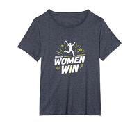 Watch Women Win: Empowering Female Athletes Triumph T-Shirt, Women's Plus, Heather Blue, 2X