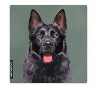 WATCH4DOGZ German Shepherd Beware of Dog Sign, plate 8.67" x 8.67" inch, Black GSD