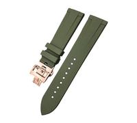 WatchBand 19mm 20mm 21mm 22mm For Colorful Soft Fluorine Rubber Watch Strap Butterfly Clasp