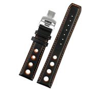 Watchband 20mm Sports Series Business Watch Band Men's Wristband Bracele Red line (Orange Line Sk 20mm)