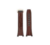 Watchband 25-14mm Fit for Citizen Perpetual Calendar Cb0164-17e Cb0160 Genuine Leather Watch Strap Steel Folding Buckle(Brown Rose gold)