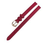 Watchband 6mm-22mm Genuine Leather Watch Strap, Plain Cowhide, Color 3, 6mm