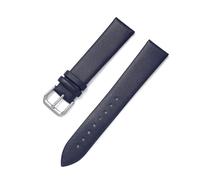 Watchband 8mm - 22mm Watch Strap Soft and Thin Leather Watch Strap Men's Women's Watch Wristband, Navy Blue, 12mm