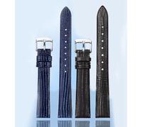 Watchband Genuine Leather Watch Strap 8mm-16mm Lizard Pattern with Pin Buckle, Color 5, 8mm
