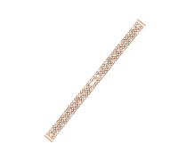 Watchband Watch Strap with Rhinestones Golden Stainless Steel Elegant Adjustable and Replaceable Comfortable Replacement Watch Strap for Women, Suitable for Fitbit Luxe