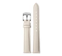 Watchband Women Leather Quick Release Watch Strap 12mm 14mm 15mm 16mm 18mm Bracelet, White-silver, 20mm