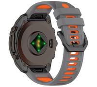Watchbands Compatible with Garmin Approach S62, Quick Release, Silicone Band Replacement for Garmin Approach S60 (Grey_Orange)
