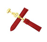 Watchbands Leather Strap 12mm-24mm Bracelet Double Push Automatic Butterfly Buckle Quick Release