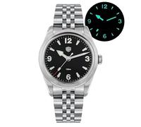 watchdives 36mm Quartz Watches, VH31 Movement WD1950S WD1960S Wristwatch Enamel Dial Bubble Mirror Men Watches 100m Waterproof Super Luminous Watch