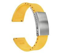 watchdives Fluororubber Watch Strap, Cut to Size Fast Release Watch Band Soft Replacement Watchband with Milled Clasp for Men Women 18 mm/19 mm/20 mm/21 mm/22 mm