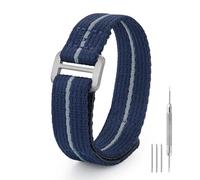 watchdives Nylon Watch Band, Hook and Loop Fasteners One Piece Watch Strap 20mm 22mm, Sport Watch Bands for Men Women, Fit for 6.3-9.0 inch Wrists