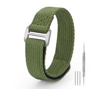 watchdives Nylon Watch Band, Hook and Loop Fasteners One Piece Watch Strap 20mm 22mm, Sport Watch Bands for Men Women, Fit for 6.3-9.0 inch Wrists