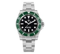 watchdives Professional Diving Watch, WD1680Q V2 Japan VH31 Sweep Second Quartz Watch 40 mm Sapphire Glass Watch 200 m Waterproof Luminous Analogue Watch, black green
