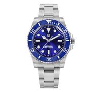 watchdives Professional Diving Watch, WD1680Q V2 Japan VH31 Sweep Second Quartz Watch 40 mm Sapphire Glass Watch 200 m Waterproof Luminous Analogue Watch, blue