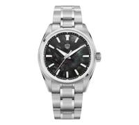 watchdives WD0003C Original Design Men's Watch VH31 Sweep Second Quartz Watch 36 mm Sapphire Glass Luxury Watch 100 m Waterproof, Ice Crack/Black Mop