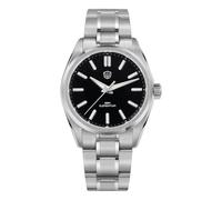 watchdives WD0003D Original Design Natural Stone Men's Watch VH31 Sweep Second Quartz Watch 36 mm Sapphire Glass Luxury Watch 100 m Waterproof, Black onyx.