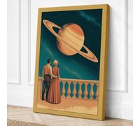 Watchers of Distant Worlds Canvas Wall Art Print 24x16 Inch | Ready to Hang, Gallery Wrapped, Fade-Resistant Inks, Securely Packaged, UK Made