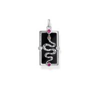THOMAS SABO Silver Black Enamel Snake Charm PE958-473-7