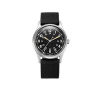 | - - Watches for Men, Men's Wrist Watches - 34mm Field Military - Matte Black Dial, Black Canvas Strap - Assembled in The USA | Gifts for Men