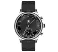 Watches for Men Quartz 50M Waterproof with Leather Band,Big 43MM Face Mens Watches Business Work Sport Casual Dress Men's Wrist Watches Elegant Gift for Men, Black Dial+Black Band, Leisure,business