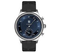 Watches for Men Quartz 50M Waterproof with Leather Band,Big 43MM Face Mens Watches Business Work Sport Casual Dress Men's Wrist Watches Elegant Gift for Men, Blue Dial+Black Band, Leisure,business