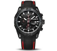 Watches for Men Stylish Casual Army Military Chronograph Business Sport Work Quartz Wrist Watch (2055Black)
