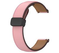 Watches for Women 【20mm】 Watch6 Leather Strap: Water Proofing Sweatproof Comfortable and Soft Leather with Fold Over Clasp (Pink, One Size)