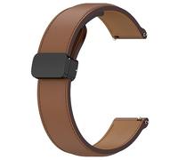 Watches for Women 【20mm】 Watch6 Leather Strap: Water Proofing Sweatproof Comfortable and Soft Leather with Fold Over Clasp (Coffee, One Size)