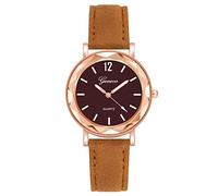 Watches for Women Clearance,Women Easy Read Everyday Watch with Numbers Casual Fashion Female Watch PU Leather Analog Quartz Wrist Watch Birthday Gifts for Women,Brown,A5K41A