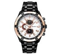 Watches for Women Mens Waterproof Business Men's Steel Quartz Watch Casual Ddial Curren Big Fashion Men's Watch Mens Watch Ladies Watches (E, One Size)