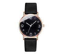 Watches for Women Watch Women's Casual Quartz Leather Strap Watch Small Fresh Personality Dial Women Watch Alloy Dress Watch Leather Wrist Band Stainless Steel Case Wrist Ladies Watches for Women Men