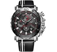 Watches Men Fashion Leather Wristwatch LIGE Watch Waterproof Analog Quartz Clock Multifunction Chronograph Sport Casual Wrist Watch Stainless Steel Dial Watch Rose Gold Blue