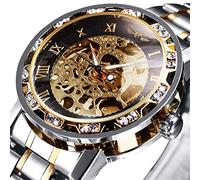 Watches, Men's Watches Mechanical Hand-Winding Skeleton Classic Fashion Stainless Steel Steampunk Dress Watch for Men