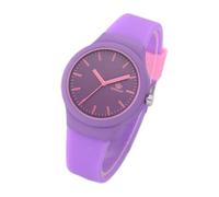 Watches Strap Solid Women Ladies Casual Wristwatch Silicon Clock Pattern Fashion Women's Watch Manual Wind Watch (Purple, One Size)