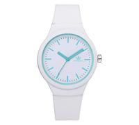 Watches Strap Solid Women Ladies Casual Wristwatch Silicon Clock Pattern Fashion Women's Watch Wristwatch with Second Hand (White, One Size)