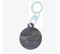 Watchful Black Bald Eagle Print Round Acrylic Pet Tag, Dog Neck Pendant Tags for Pets Circular Dog Cat Collar Name Tags